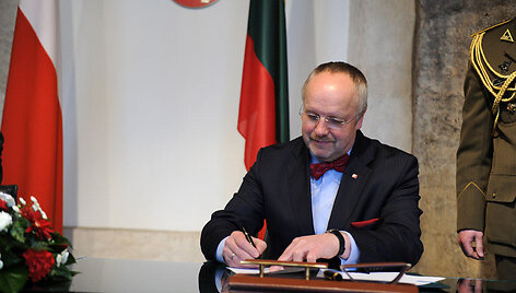 Lenkijos gynybos ministras Toma&scaron;as Siemoniakas Lietuvoje