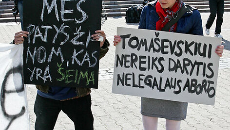 Akcija prie&scaron; abortų draudimą
