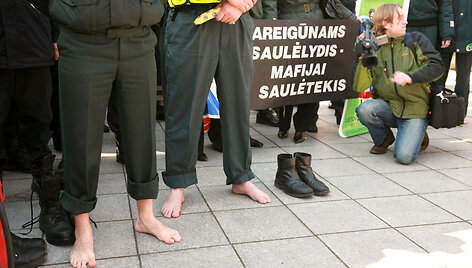 Pareigūnų protesto akcija