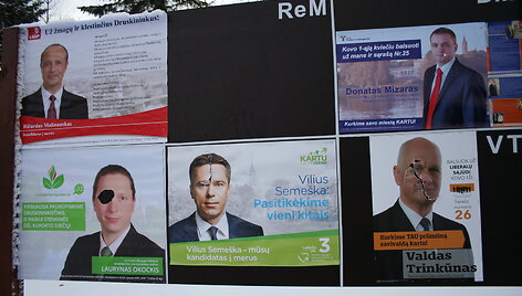 Druskininkuose suniokoti plakatai