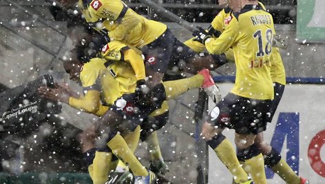 „Sochaux“ futbolininkų džiaugsmas