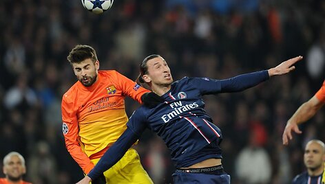 Gerrardas Pique ir Zlatanas Ibrahimovičius.