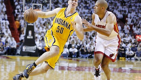 Tyleris Hansbrough (kairėje)