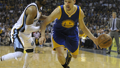 Mike'as Conley ir Klay Thompsonas