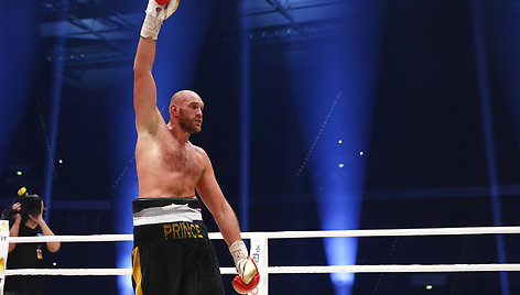 Tysonas Fury džiaugiasi pergale