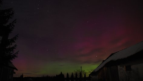 Sekmadienio vakarą Zarasų rajone užfiksuota Šiaurės pašvaistė