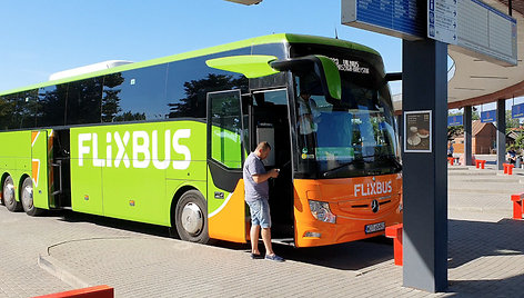 Kompanijos „Flixbus“ autobusas Marijampolėje