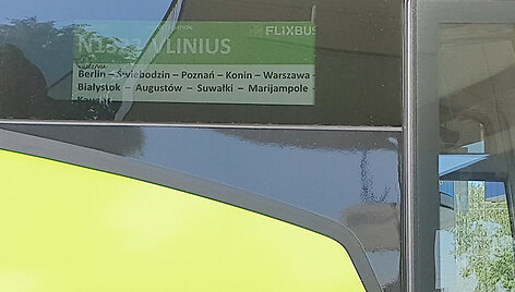 Kompanijos &bdquo;Flixbus&ldquo; autobusas Marijampolėje