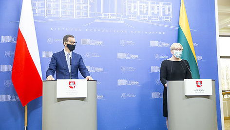 Bendra Lietuvos ir Lenkijos premjerų spaudos konferencija