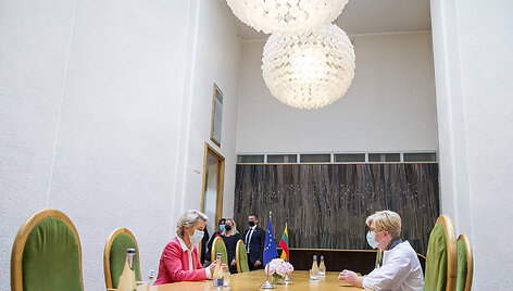 Ingridos &Scaron;imonytės ir Ursula von der Leyen susitikimas