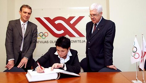 Lietuvos tautinio olimpinio komiteto prezidentės Dainos Gudzinevičiūtės vizitas į Latvijos olimpinį komitetą