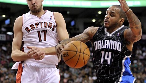 Jonas Valančiūnas mače su &bdquo;Orlando Magic&ldquo; pelnė 6 ta&scaron;kus. 