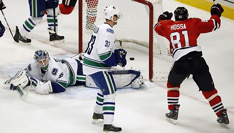&bdquo;Blackhawks&ldquo; ekipai du įvarčius pelnė  Marianas Hossa