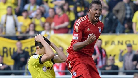 &bdquo;Borussia&ldquo; ir &bdquo;Bayern&ldquo; ekipų akistata: Robertas Lewandowski ir Jerome'as Boatengas