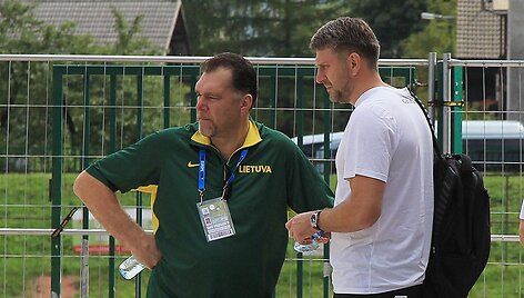 Lietuvos krep&scaron;inio rinktinė  &ndash; po treniruotės
