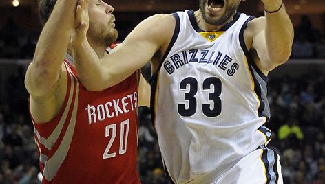 Donatas Motiejūnas mače su &bdquo;Memphis Grizzlies&ldquo;