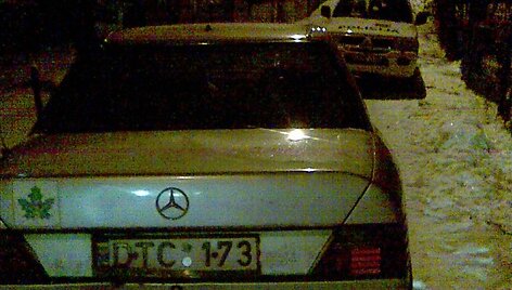 Sustabdytas automobilis &bdquo;Mercedes"