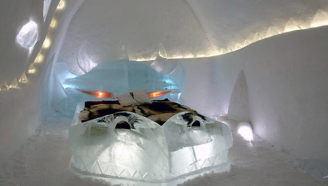 Ledo viešbutis Švedijoje „Icehotel“