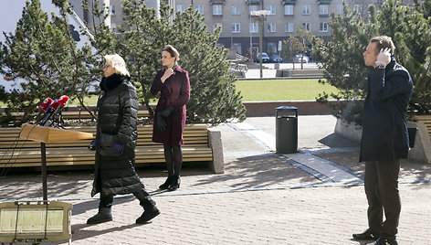 Opozicijos partijų lyderių spaudos konferencija