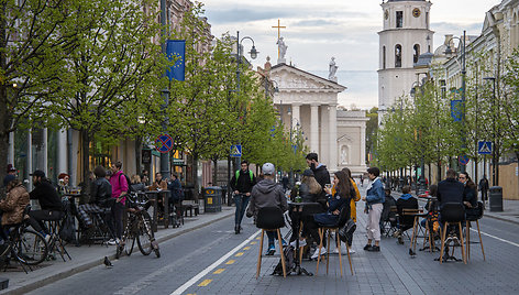 Penktadienio vakaras Vilniaus gatvėse