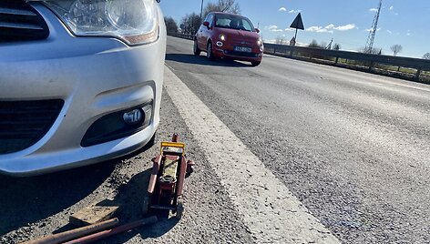 Pavojingas ruožas kelyje Vilnius-Kaunas