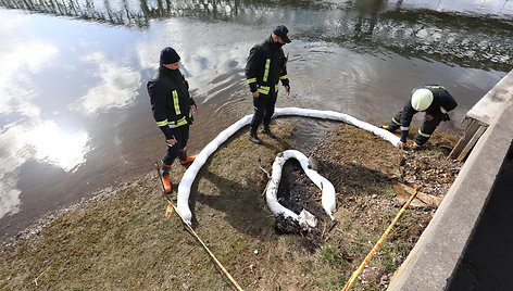 Teršalų stabdymo darbai Nemune