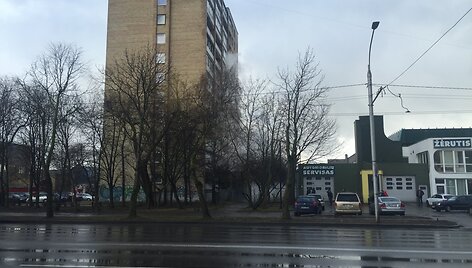 Gaisras Savanorių pr. Kaune