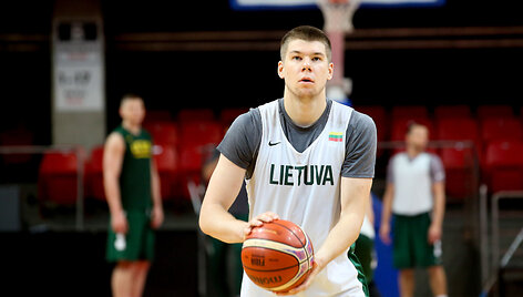Lietuvos krep&scaron;inio rinktinės treniruotė prie&scaron; kova su kroatais