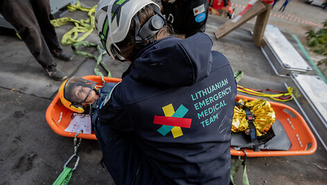 Lietuvos mobiliosios skubios medicinos pagalbos komandos MODEX pratybų Austrijoje akimirka