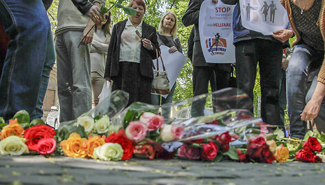 Protesto akcija prie Norvegijos ambasados Vilniuje