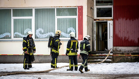 Gaisras J.Basanavičiaus mokykloje