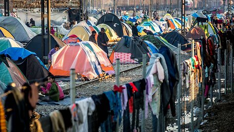 Idomeni pabėgėlių stovykla 