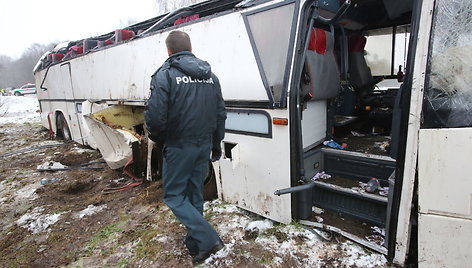 Autobuso avarija šalia Deltuvos