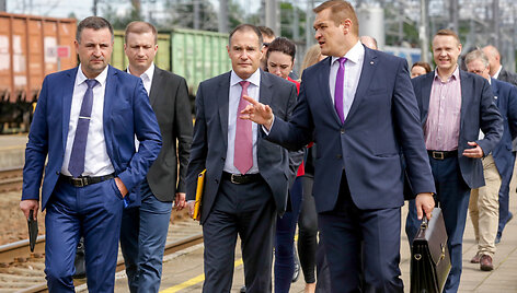 &Scaron;engeno erdvės VRM ministrai lankėsi Kenos geležinkelio stotyje