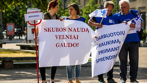 Lietuvos profesinių sąjungų konfederacijos protesto akcija