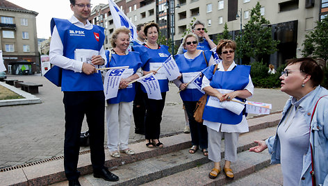 Lietuvos profesinių sąjungų konfederacijos protesto akcija