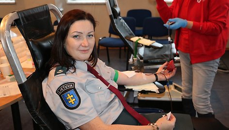 Kauno policininkai tapo kraujo donorais