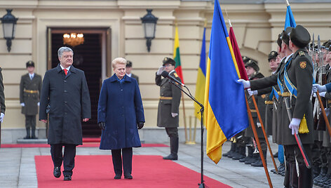 Prezidentė susitiko su Ukrainos Prezidentu Petro Poro&scaron;enka