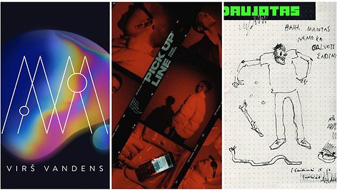 Albumų „Virš vandens“, „Pick Up Line“ ir „Beluga Oblongata“ viršeliai