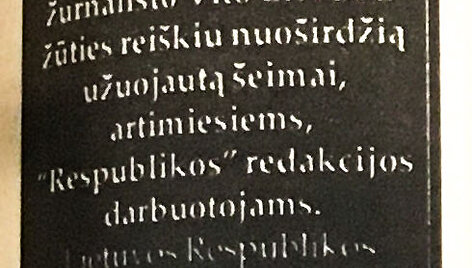 Užuojautos po Vito Lingio nužudymo