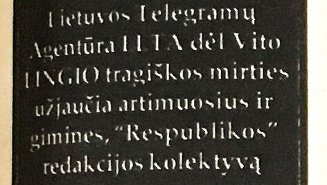 Užuojautos po Vito Lingio nužudymo