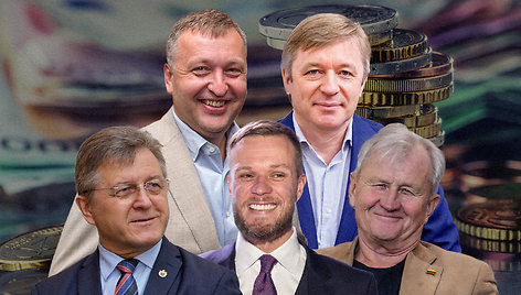 Naujojo seimo turtingiausi nariai: Ramūnas Karbauskis, Antanas Guoga, Gabrielius Landsbergis, Kęstutis Glaveckas, Valdemaras Valkiūnas