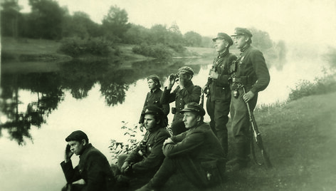15 Algimanto apygardos partizanai prie &Scaron;ventosios. 1947 m.