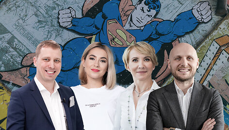 Andrius Baranauskas, Viktorija Čijunskytė, Dalia Andriulionienė ir Tomas Okmanas