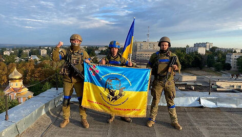 Ukrainos kariai i&scaron;laisvintame Kupjanske
