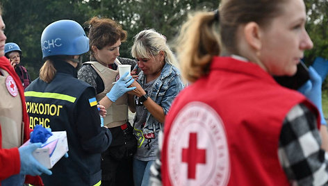 Apšaudyta humanitarinė kolona Zaporižioje