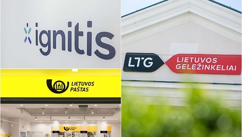 „Lietuvos geležinkeliai“, „Lietuvos paštas“ ir „Ignitis“