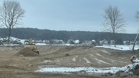 Nemuno pakrantėje Kauno rajone vykdomi žemės kasimo darbai
