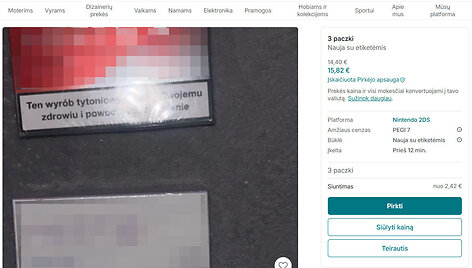 Vinted platformoje pardavinėjamos uždraustos prekės 