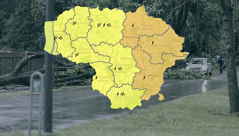 Dalyje Lietuvos &ndash; oranžinis perspėjimas